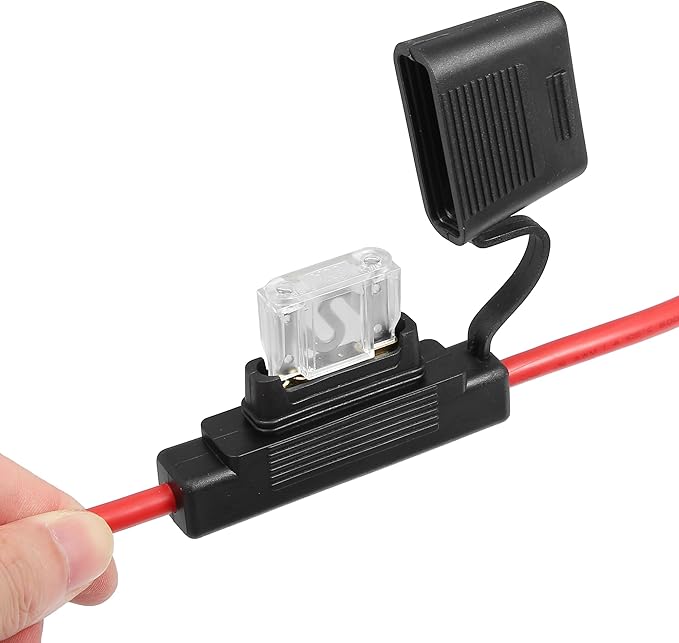 uxcell DC 12V 8 Gauge Car in Line ATC Blade Style Inline Fuse Holder with 80A Large Fuse