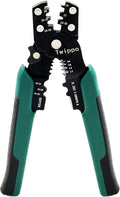 Crimping Tool, Wire Crimper Tool with Stripper Cutter, Crimping Pliers for Open Barrel Terminals and Heat Shrink Connectors, Crimping for 26-10 AWG, Stripping for 22-16 AWG