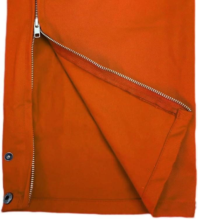 Just In Trend Safety Hi Vis Coverall with Leg Zipper – 100% Cotton, 7 oz