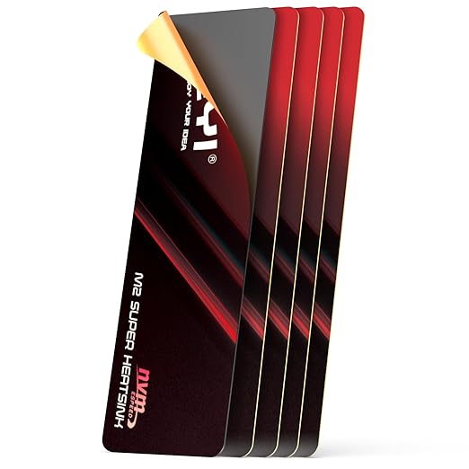 JEYI M.2 2280 SSD Heatsink, Graphene+Copper Foil, 0.5mm Ultra-Thin, 1500W/mK Thermal Conductivity, for NVMe/SATA SSDs (5pcs)