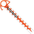 Orange Screw Ultimate Ground Anchors: Heavy Duty Screw-in Tent Stakes for High Wind, Sand, Canopies, and Camping - Made in USA, Included T-Grip Tool - (Small, Single Pack, Orange)