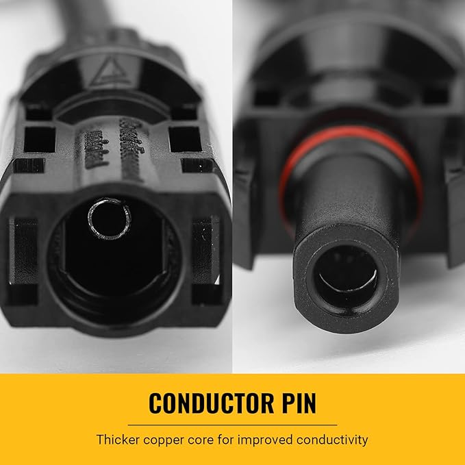 BougeRV Solar Branch Connectors 3 to 1 Y Connector for Parallel Connection Between Solar Panels (1 Pair)