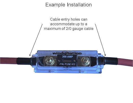 WindyNation ANL Fuse Holder + Fuse (2pcs 300A)