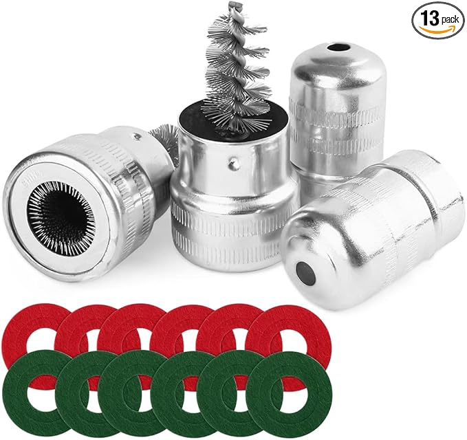 12PCS Battery Terminal Anti Corrosion Washers Protector Fiber and 2PCS Cleaning Brush, Automotive Accessories Universal for Car, Marine, Boat, RV