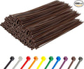 GTSE 14 Inch Brown Zip Ties, 1,000 Bulk Pack, 50lb Strength, UV Resistant Long Nylon Cable Ties, Self-Locking 14" Tie Wraps