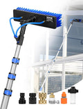 VEVOR Water Fed Pole Kit, 20FT Solar Panel Cleaning Pole with Extendable Handle, 180° Rotatable Brush Head & 65.6FT Hose, Household & Outdoor Window Cleaner Tool for Caravan Solar Panel Deck