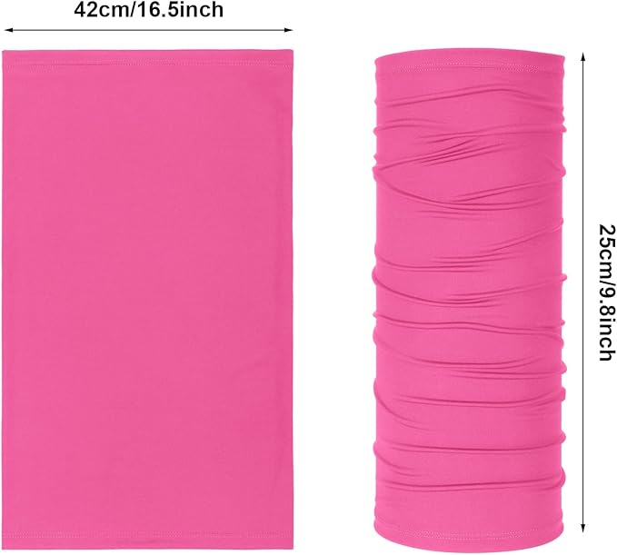 Geyoga 6 Pieces Summer UV Protection Cooling Neck Gaiter Face Clothing Neck Gaiter Mask Scarf Sunscreen Breathable Bandana