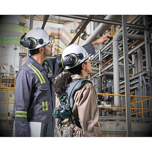 MSA 10102233 V-Gard Cap Style Safety Hard Hat With Fas-Trac III Ratchet Suspension | Polyethylene Shell, Self Adjusting Crown Straps - Standard Size in Hi-Viz Yellow Green/Red-Orange Stripe