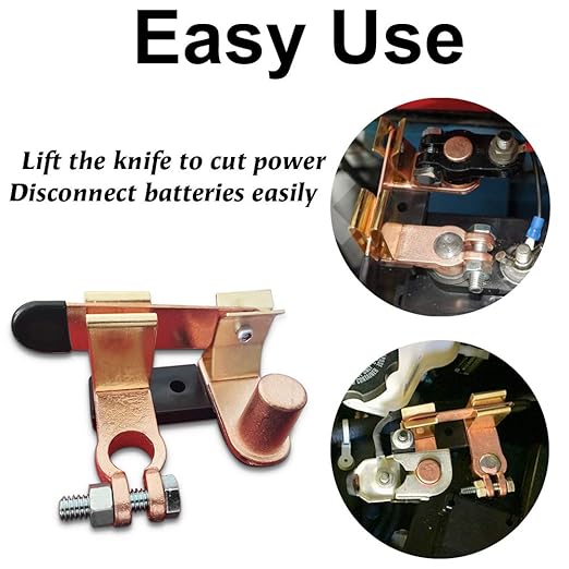 Top Post Knife Blade Master Switch 12V 24V Battery Disconnect Cut Off Shut Off for Auto Car RV-Marine Boat Truck Vehicle (Negative,Vertical)