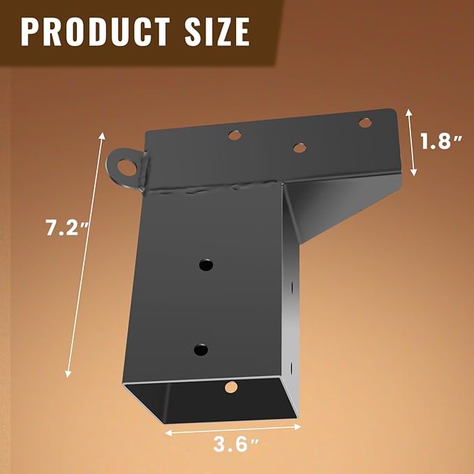 4 Pcs Deer Stand Brackets 4x4 Deer Blind Brackets Compound Angle Platform Bracket for Deer Hunting, Shooting Shack, Observation Decks, Tree Houses, Swing Sets, Outdoor Platforms.