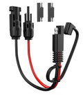 BERLAT Solar Extension Cable - 10AWG, 30cm with 2 SAE Polarity Reverse Adapters