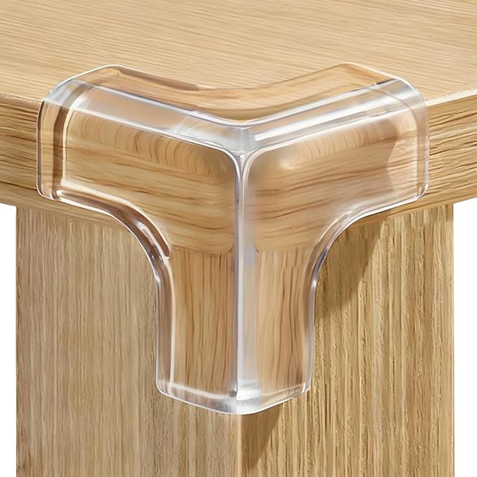 14 Pack Clear Corner Protectors, T-Shaped Table Edge Guards, Baby Safety Bumpers, Furniture & Sharp Corner Proofing Covers