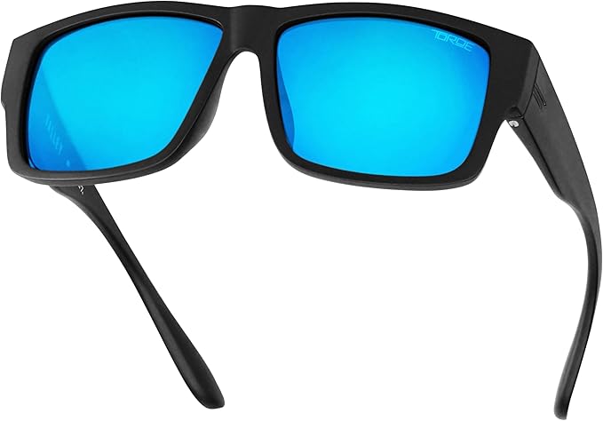 TOROE Z87+ Polarized Safety Sunglasses Matte Black TR90 Frame, ANSI Rated Lens