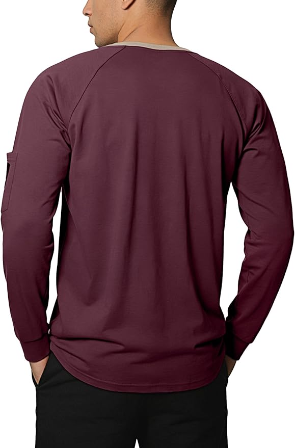 WORKWEYA 6.5oz Men's FR Shirts NFPA 2112 Lightweight Cotton Fire Retardant Shirt