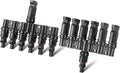 Solar Panel Connector Solar 6 to 1 Y Branch Solar Panel Splitter 6 Way 1000V Solar Y Branch Solar Panel Parallel Connectors for Parallel Connection Solar Panels (1 Pair 6 to 1)