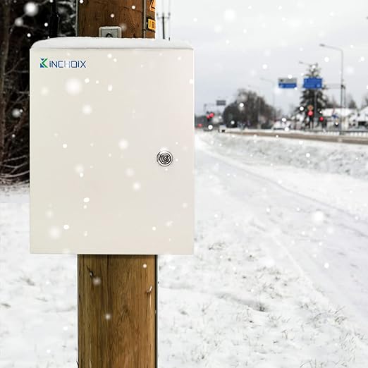 Outdoor Electrical Box 12 x 10 x 6'' NEMA 4X Enclosure Waterproof Steel Box Electrical Lockable Junction Box Outdoor Electrical Enclosure