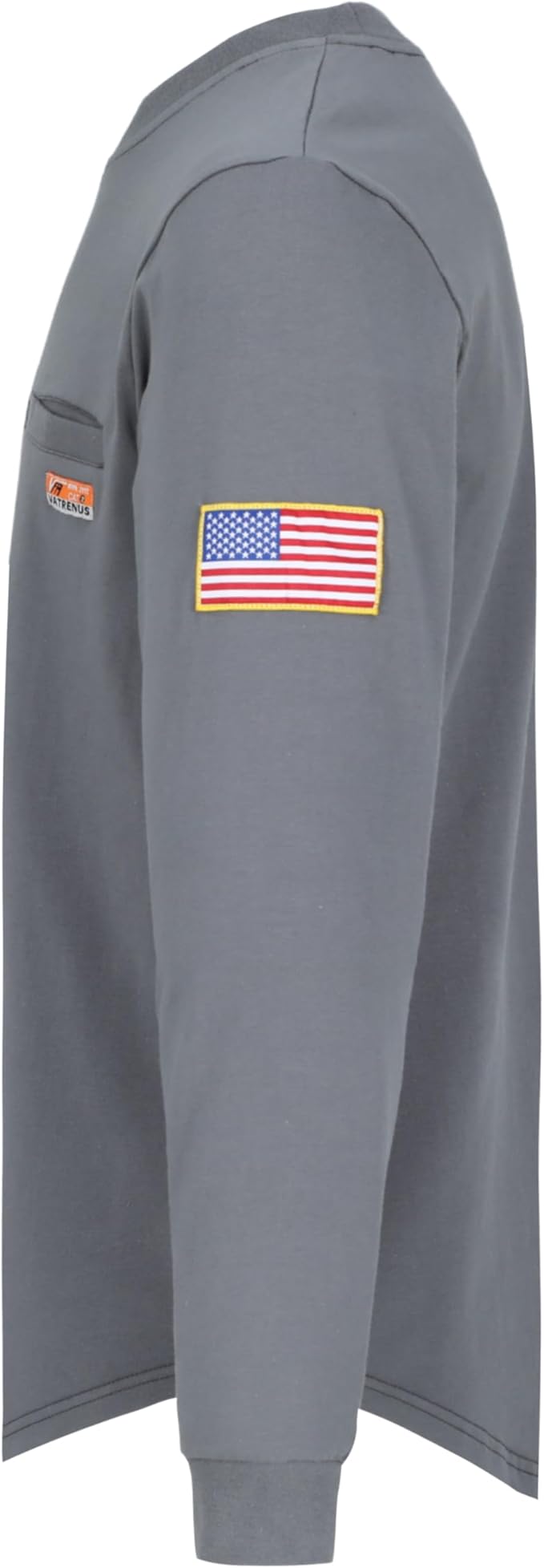 VATRENUS FR Shirt for Men Crewneck Midweight Utility Pocket Fire Resistant Long Sleeve Work Shirts NFPA2112 CAT2
