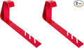 Guardian 2502 Adjustable Heavy Duty Fixed Bracket, for Use with Sideguard Or Material Support On Low Slope Roofs, Powder Coated Red, 6 Inch (Pack of 2)