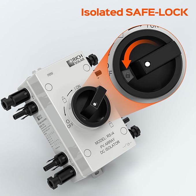 RICH SOLAR Solar PV DC Quick Disconnect Switch 1500V 32 Amps & 800V 55 Amps, RS-i4
