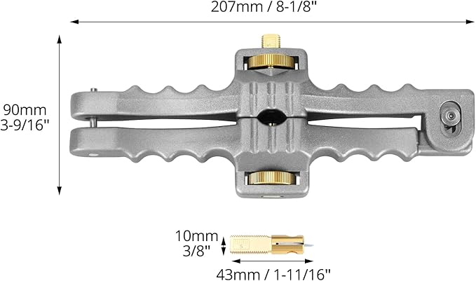 QWORK Armored Fiber Optic Cable Stripping Tool, Adjustable Depth, Ergonomic Design, Compatible with PVC, PE, and Steel Sheaths