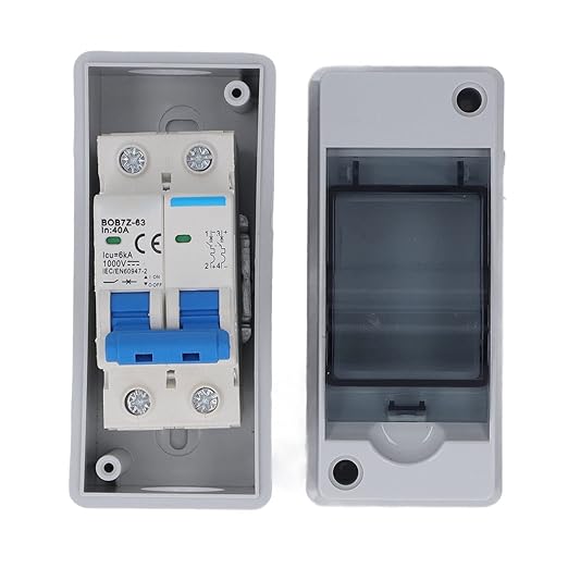 DC Disconnect Switch 1000V 40A PV Solar Panel Disconnect Switch IP65 Distribution Box Isolation Switch Photovoltaic Solar Panel Grid Connected System with Transparent Cover
