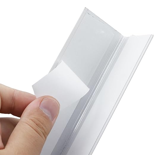 LC LICTOP Aluminum Corner Guards, Metal Angle Stock, Peel and Stick L Shaped Wall Door Frame, Cabinet Protectors Edge Trim Molding, 13.8in L x 1.55in W x 0.07in T, 4Pcs White