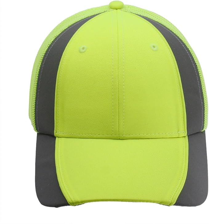 The Vintage Year Reflective High Visibility Piping Neon Polyester Twill Low Profile Structured Baseball Cap