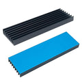 2Pcs Black Aluminum Heat Sink with Thermal Conductive Adhesive Tape, 70×22×6mm Heatsink Cooler for Cooling M.2 Drive PC/PS5 SSD