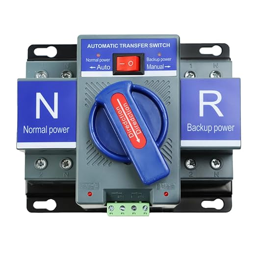 Dual Power Automatic Transfer Switch 110V 2P 63A Generator Changeover Switch for Home Backup Power Supply 50HZ 60HZ ATS
