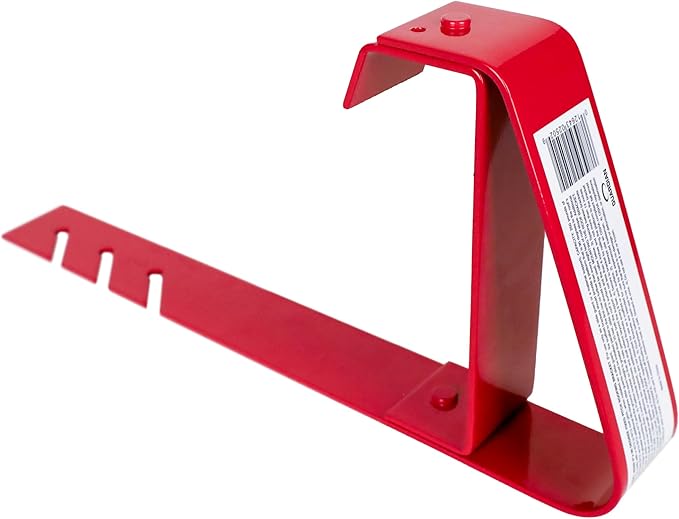 Guardian 2502 Fixed Heavy Duty Roofing Bracket for 18 to 27 Degree Roof Pitch 6 Inch by 90-Degree Fixed Angle Platform Powder Coated Red OSHA Compliant