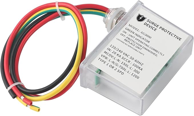 120/240 VAC Universal HVAC Surge Protective Device AG3000 TPMOV Technology, Watertight Enclosure, Comprehensive Surge Protection