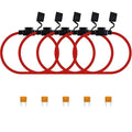 MuHize Inline Fuse Holder - Upgraded 14AWG Waterproof Mini Fuse Holder with 5A ATM Mini Blade Fuses, 5 Pack Line Fuses Holders for Automotive Marine RV