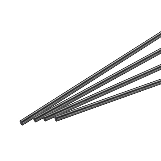 MECCANIXITY 4 Pack Carbon Fiber Rod, 4mm x 150mm for RC Plane DIY Tool Wing Tube Quadcopter Arm