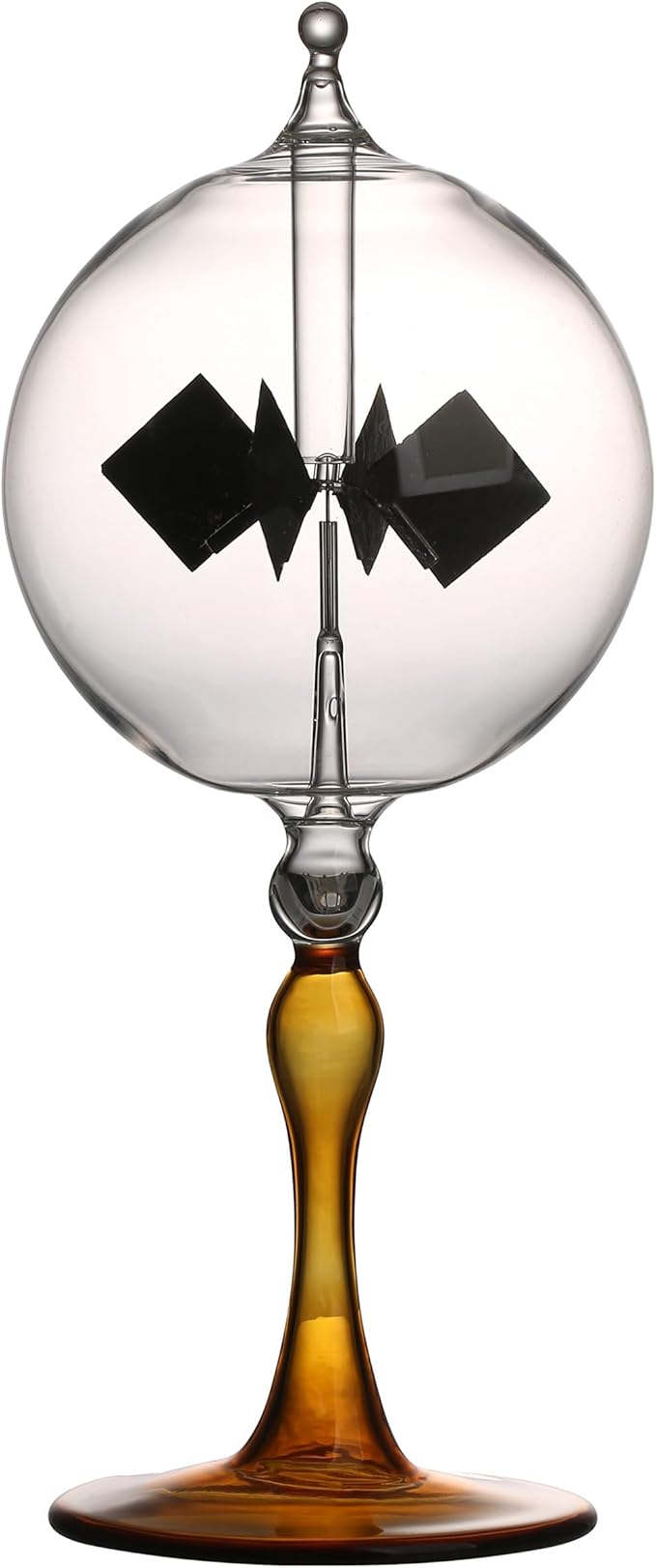 Large Solar Power Crookes Radiometer Gift Home Desk Decoration (Orange)
