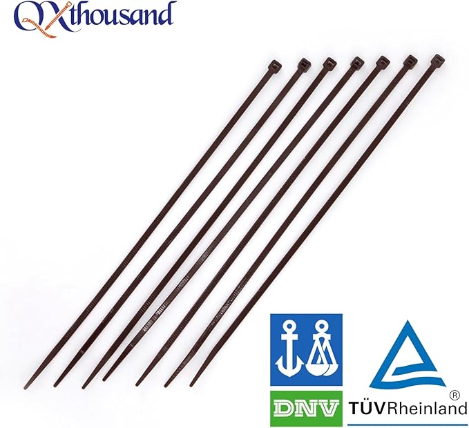 10 Inch Dark Brown Zip Ties Outdoor Use-Pack of 100, Self Locking Plastic Cable Ties for Fence, Small DIY Tie, Cable Management Outside Garden Trellis Tightening Tool, Cord Strap Halloween Decorations