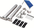 Adjustable Solar Panel Tilt Mount Brackets - Aluminum Alloy Support for 50-400W Panels | Flat Roof/RV/Boat Off-Grid Mounting (Silver, Mount Only)