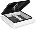 RV Roof Vent Kit 14" x 14" Manual Lift Black Lid