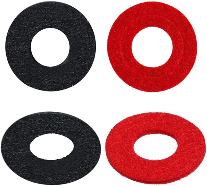 Ampper 24 Pieces Battery Terminal Anti Corrosion Washers, Battery Terminal Post Fiber Washers Protector (12 Red & 12 Black)