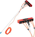24Ft Water Fed Pole Kit, Lightweight Extendable Solar Panel Cleaning Brush Outdoor Tall Window Cleaner Water Fed Brush Extendable Pole Kit for Window, Solar Panel, Household Clean