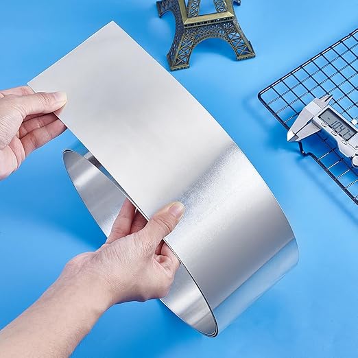PH PandaHall 78.7" x 4" Aluminum Flashing, 0.5mm Metal Strip Sheet Metal Foil Roll Sheet Strip Aluminum Roof Panels Aluminum Sheet Foil Strips for DIY Craft Sealing Door Window Repair Garden