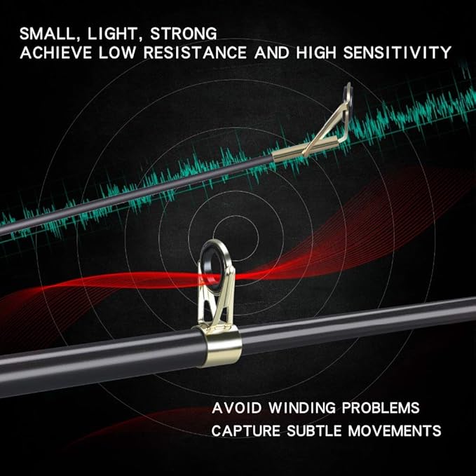 Portable Fishing Spinning Rod and Reel Combo Set Carbon Fiber Fluorescent Rod Tip, with Fishing Lures Line Carrier Bag Kits for Travel Surf Saltwater Freshwater