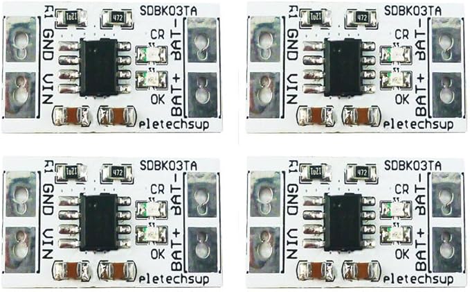 1A DC 5V Board mini MPPT Solar Charge Controller 4.2V/3.7V 3.6V/3.2V Charger Module for i-ion/Li-PO LiFePO4 Battery (4pcs 3.6V LiFePO4)
