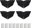 Mcredy 4 Pcs Table Corner Protectors Black Metal Corner Guards & Edge Protectors with Nails Corners Covers for Furniture Cabinet Shelf, 2.8"x2.8"x1.2"(LxWxH), Side Length 2.8"