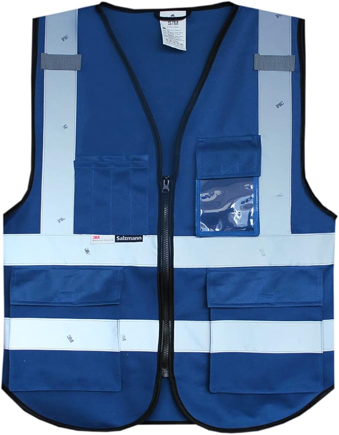 Salzmann Multi-Pocket Working Vest - Reflective Vest - Made with 3M Reflective Material
