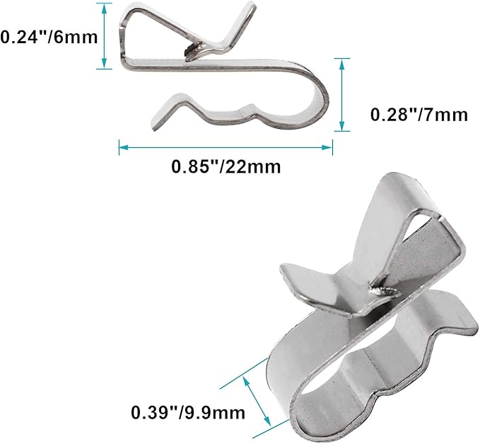 150pcs Solar Panel Cable Clips Trailer Wire Clips Stainless Steel, 0.85" / 22mm Length