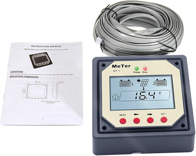 EPEVER MT-1 Remote Meter with LCD Display for Duo Battery Solar Panel Charge Controller
