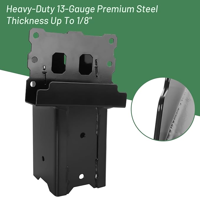 Highwild Platform Brackets Multi-Use 4x4 Compound Angle Brackets for Deer Stand, Hunting Blinds, Observation Decks & Outdoor Platforms - Set of 4 - Black.