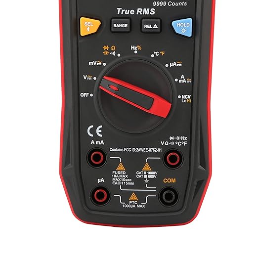UNI-T Multimeter Tester True RMS UT60BT Temperature Measurement,NCV,Duty Cycle,Diode Test,Digital Voltmeter & Ohm Meter,Smart Multimeter 1000V for Electrical Troubleshooting