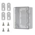 Waterproof Electrical Box Engineering Grade ABS Plastic Outdoor Junction Box Wall Durable DIY Enclosure for Wiring Connections and Protection Clear(7"x5.1"x3.5")