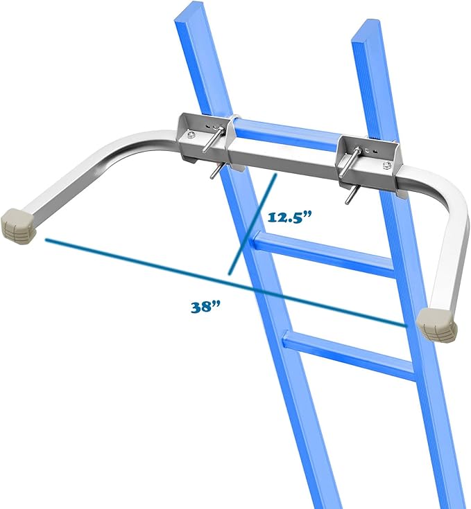 Ladders Stabilizer,Accessory for Roof Gutter Wing Span/Wall Extension Ladder Standoff Arms,Extension Ladder Accessory for Roof Gutter and 8” File